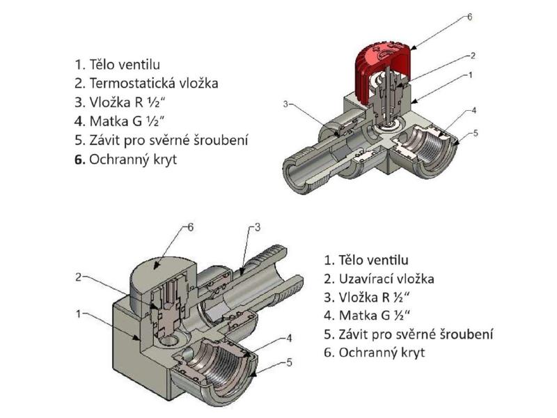CUBE-SET-RSS, rohový hranatý ventil Z6, barva nerez, pravé provedení, komplet set