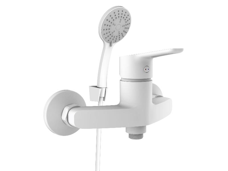 baterie UNO-12/K WHITE NEW sprchová nástěnná (s příslušenstvím), bílá barva