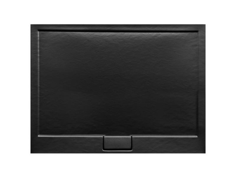 AXIM OBDÉLNÍK akrylátová vanička, 120x90x4,5 cm, černá (STONE EFFECT), bez nožiček, včetně sifonu