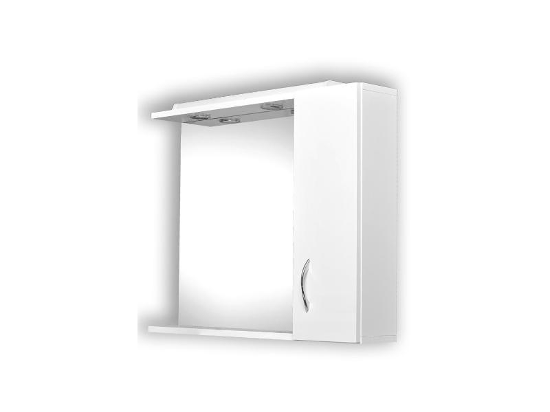 HELIOS 65, zrcadlo s osvětlením + skříňka, pravé provedení