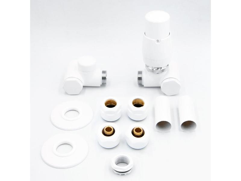 INTER-SET-RW, rohový ventil Z8, barva bílá, pravé provedení, komplet set