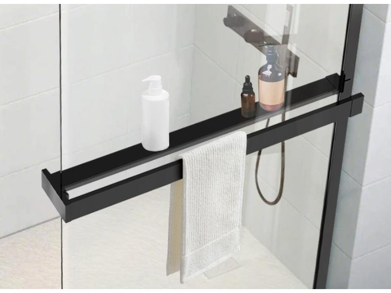 LAGOS BLACK NEW držák ručníků, max. délka 120 cm, černá matná