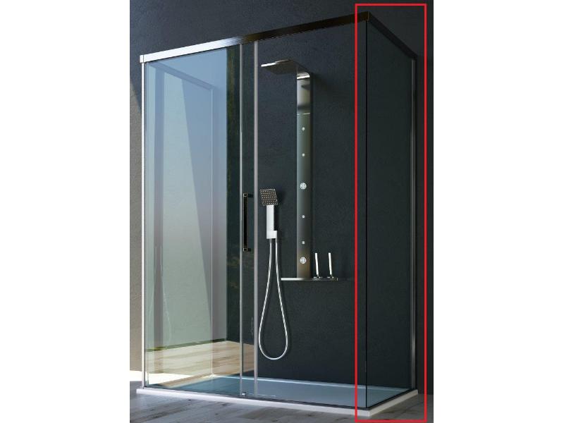 ESSENCE F1AB (pevná stěna), 77-79,5x200 cm, (ossidato, čiré)