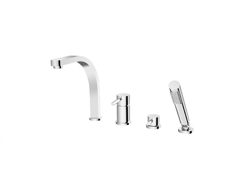 Vanová 4-otvorová baterie s příslušenstvím DECCO, chrom