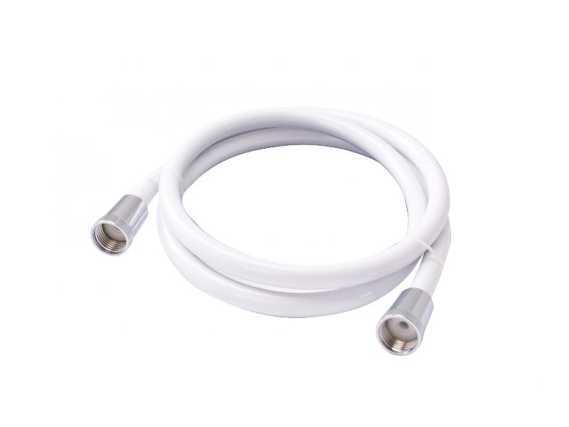 sprchová hadice PVC, hladký povrch 360°, 150 cm, 600058B, bílá barva