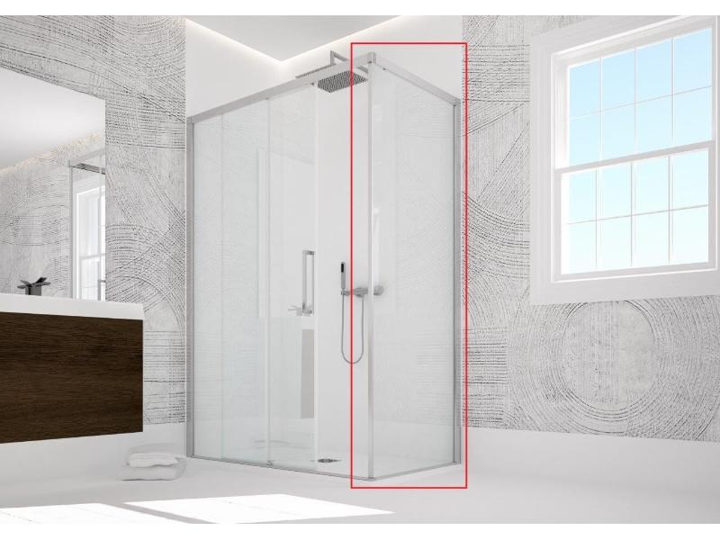 ESSENCE F1AB (pevná stěna), 72-74,5x200 cm, (... barva rámu, ... druh skla)