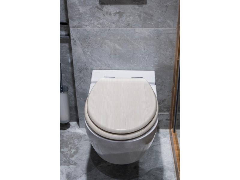 wc sedátko Oak White (bílý dub), MDF, soft-close