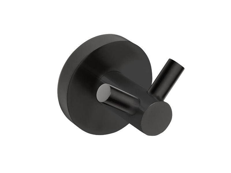 Věšáček dvojitý, 55×55×50 mm, barva černá