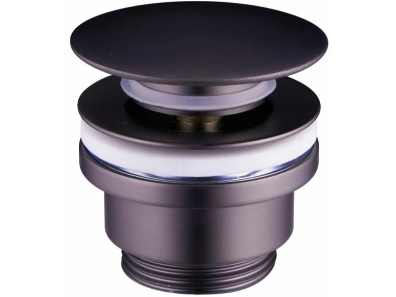 Umyvadlová click/clack zátka, univerzální, grafitová