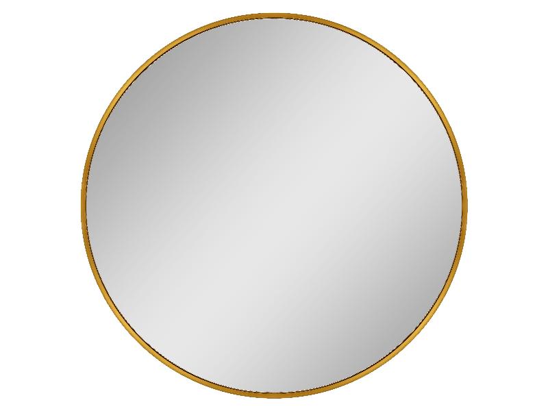 DAHLEN GOLD - zrcadlo bez osvětlení pr.600 mm, rám - hliník (zlatá barva)