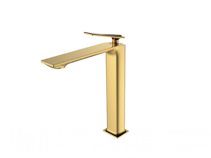 Vysoká stojánková umyvadlová baterie, ASPIRA I, zlatá barva (výška 292 mm)