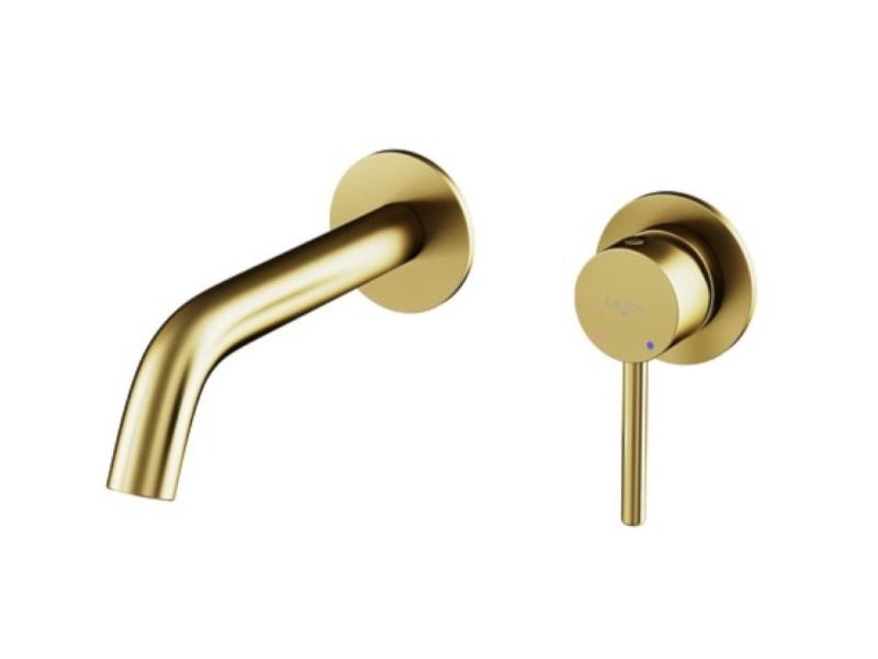 Podomítková umyvadlová baterie VEO zlatá broušená barva