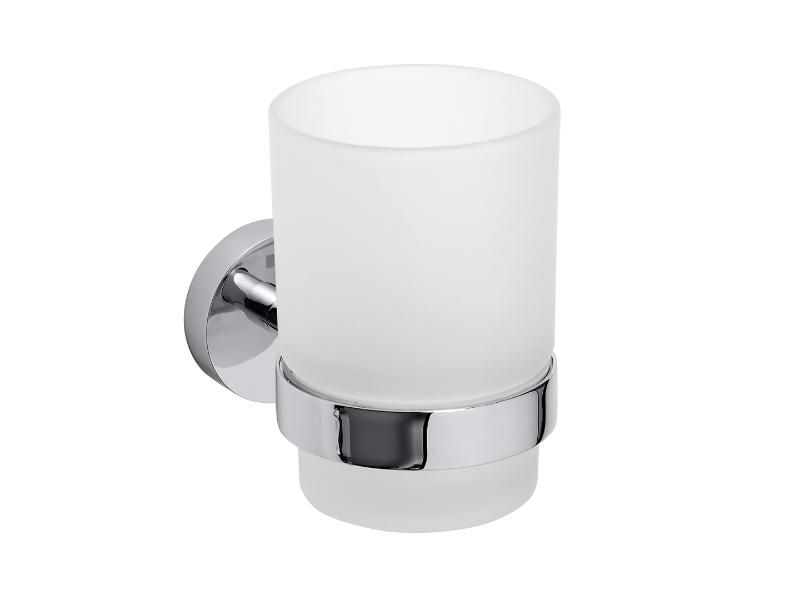 Držák kartáčků, sklo, 70×95×105 mm, barva chrom