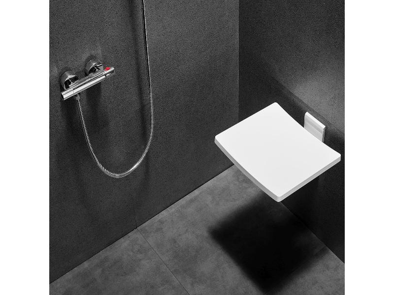 ACTIVE sklápěcí, nástěnné sprchové sedátko, bílá barva, nosnost 150 kg