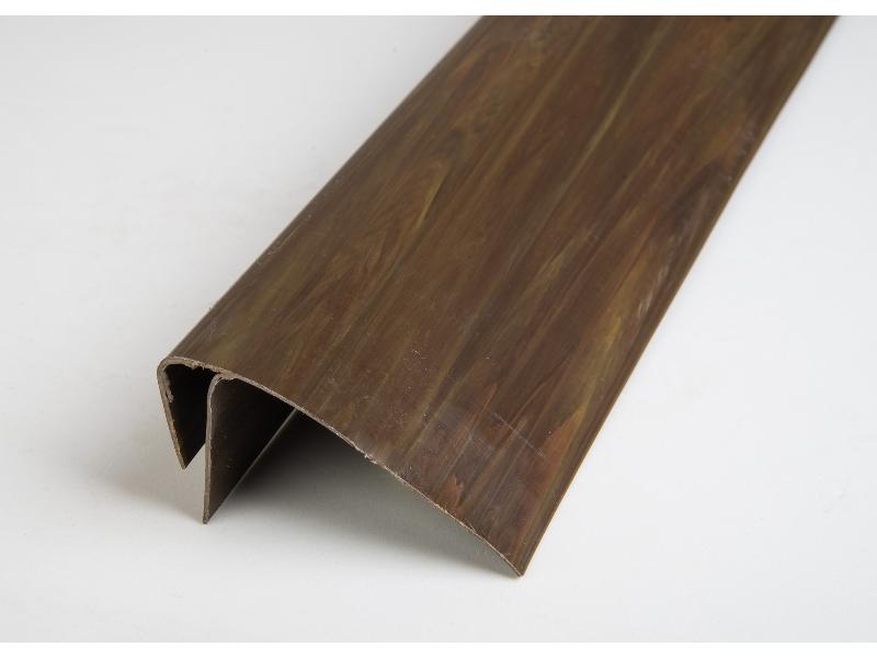ukončovací F profil - tmavé dřevo