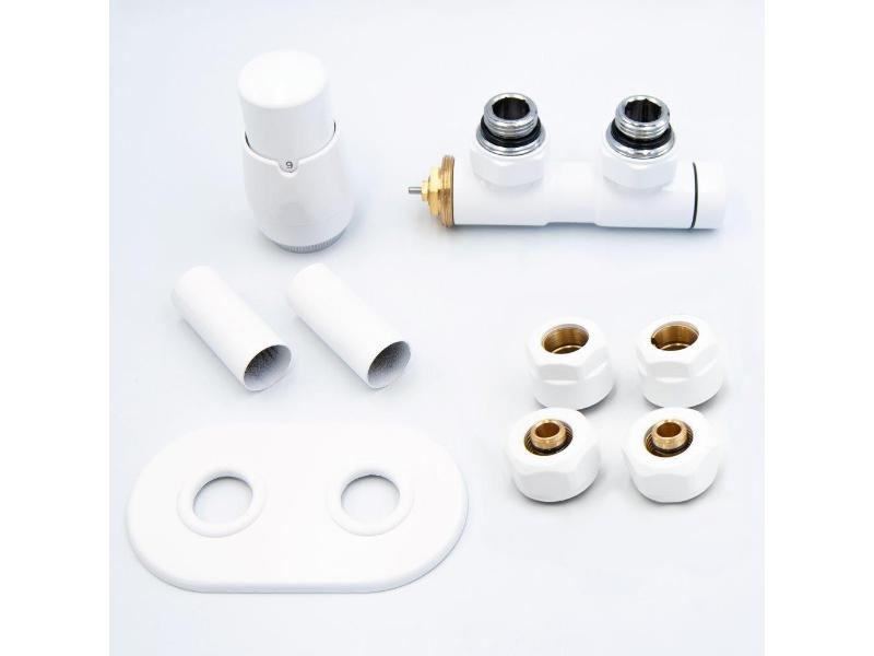 TERM-SET-LW, středový ventil Z4, barva bílá, levé provedení, komplet set