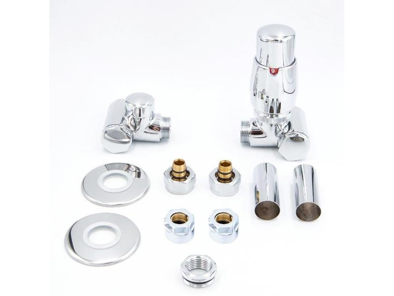 INTER-SET-RC, rohový ventil Z8, barva chrom, pravé provedení, komplet set