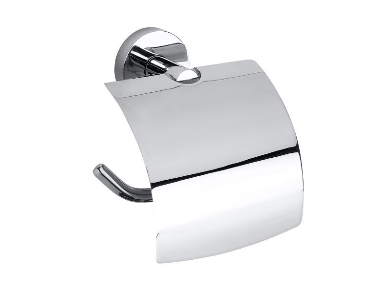 Držák toaletního papíru s krytem, 140×155×80 mm, barva chrom