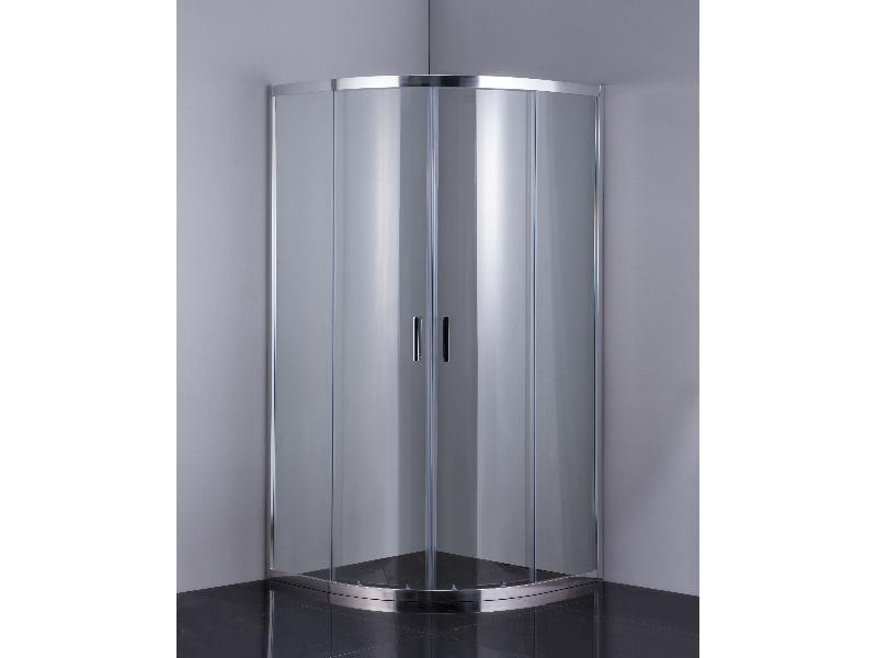 kout BARCELONA PLUS, čtvrtkruh R550, 80x80x190 cm, chrom/grape sklo - bez vaničky