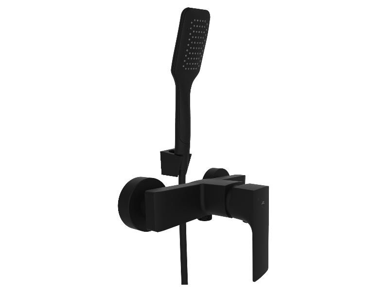 baterie MODENA-12/K sprchová nástěnná, černá (s příslušenstvím)