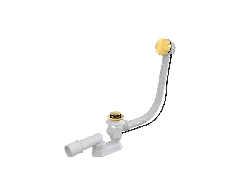 Vanový sifon automat s přepadem, zlatá barva