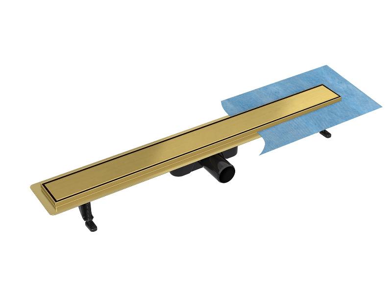 podlahový žlab VIRGO GOLD DUO, 80 cm, zlatá barva