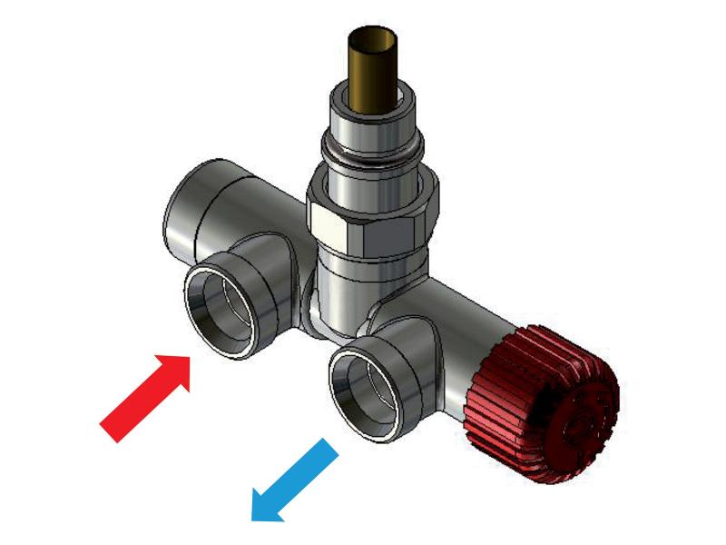 SINGLE-SET-RC, jednobodový ventil Z7, barva chrom, pravé provedení, komplet set