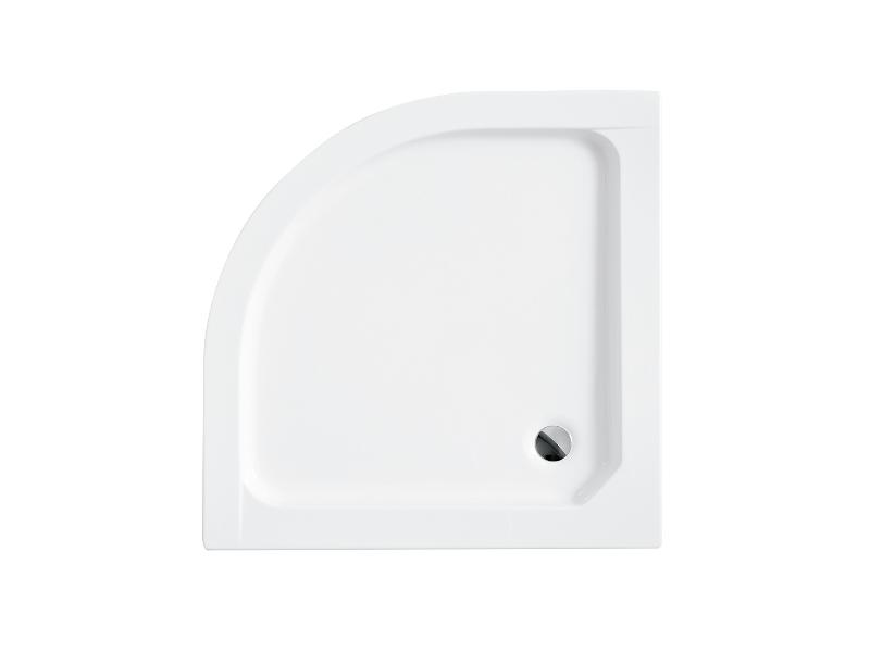 ALEX - čtvrtkruhová sprchová vanička akrylátová 81x81x16 cm, R550, včetně nožiček