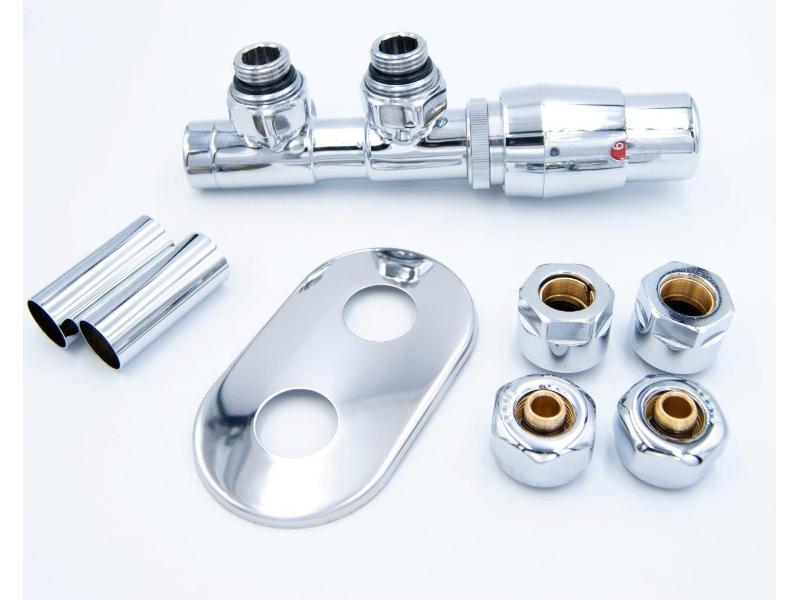 TERM-SET-RC, středový ventil Z4, barva chrom, pravé provedení, komplet set