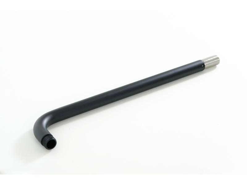 Držák hlavové sprchy ze zdi, kulatá, délka 380 mm, černá barva