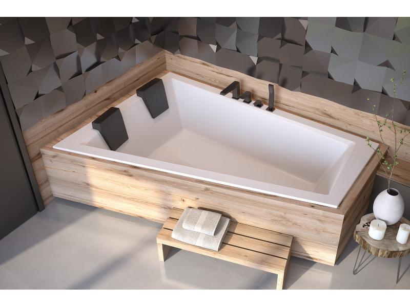 vana INTIMA DUO SLIM 180 (1800x1250 mm), pravé provedení, bez nožiček