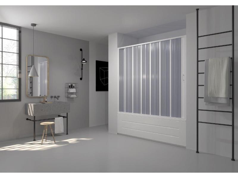 FLEX - VASCA MARTE NEW, vanová zástěna, 170-140x150 cm, zavírání na stranu