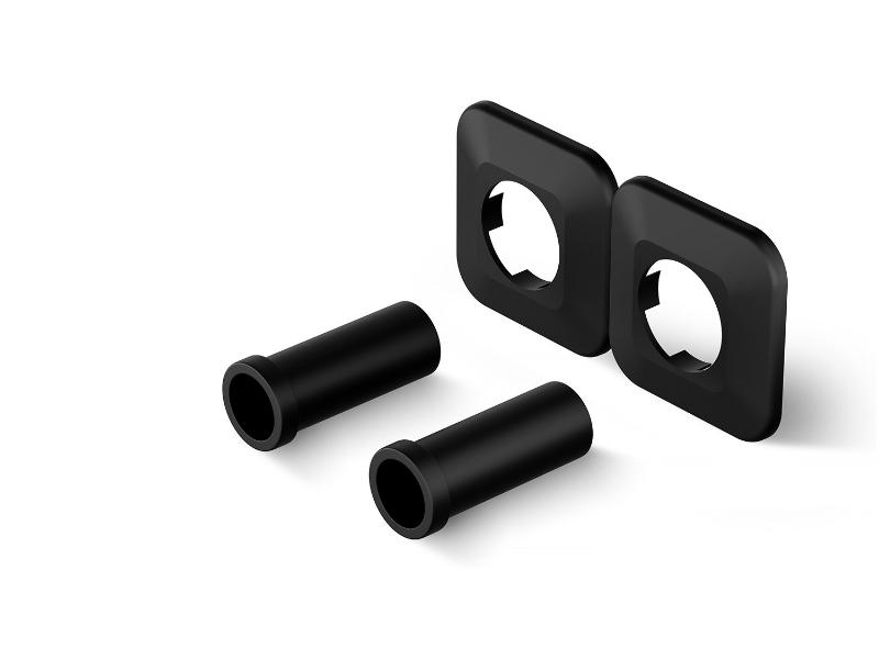 HYBRID, PRIME - rozeta + krytka připojení, černá barva