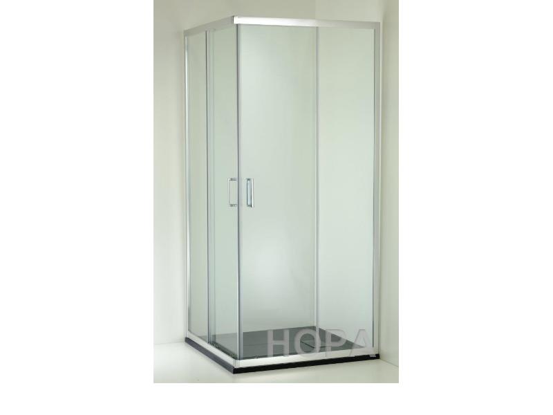 kout BARCELONA PLUS QUADRATO, čtverec, 90x90x190 cm, chrom/grape sklo - bez vaničky