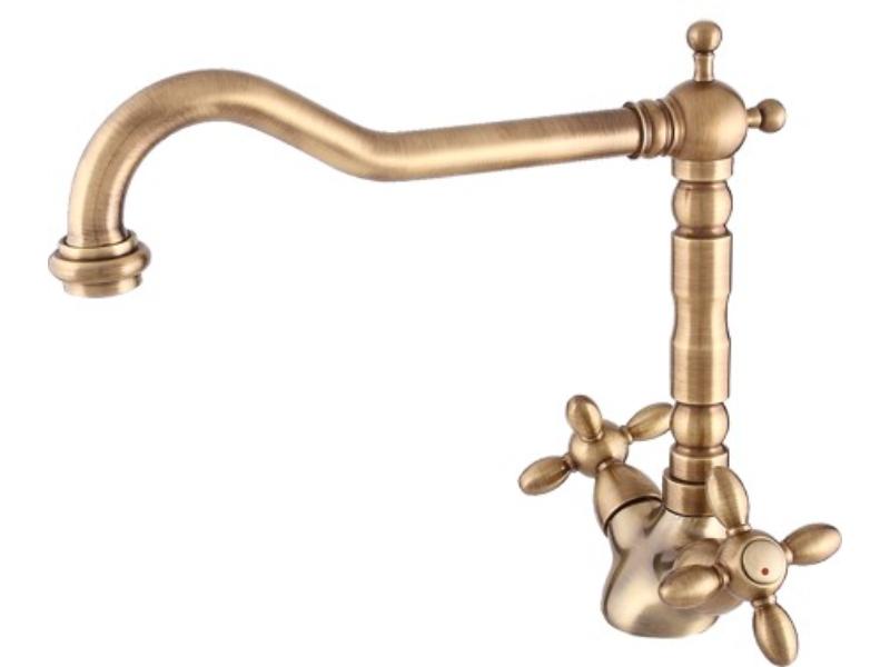 baterie Venezia V-33 Cross dřezová bronz