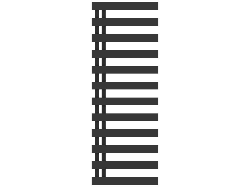 radiátor EDINBURGH 400 x 1020 mm, C31 black mat