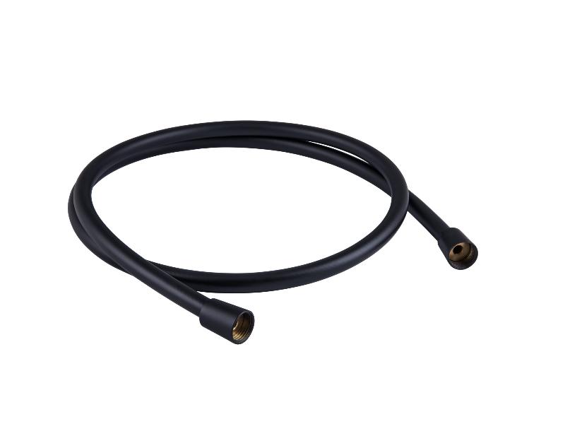 sprchová hadice PVC, hladký povrch 360°, černá barva, 150 cm 600064B